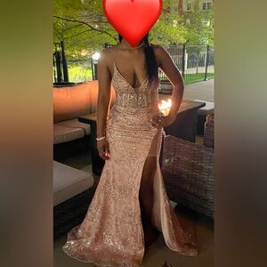 Rose Good maxi flair Prom dress